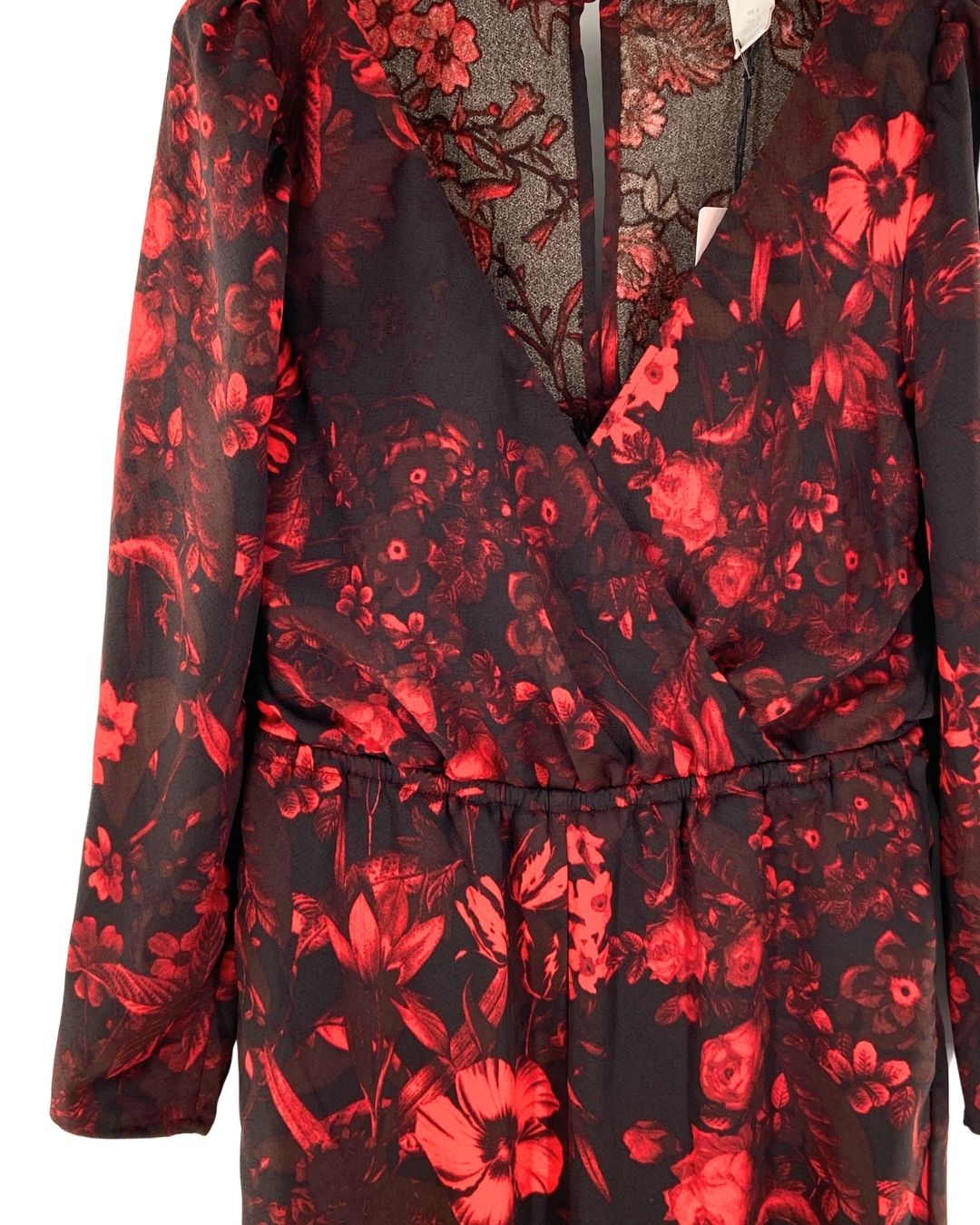 Enterizo cruzado print flores