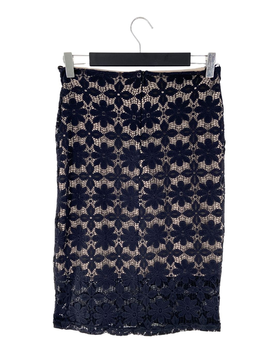 Falda midi en guipure