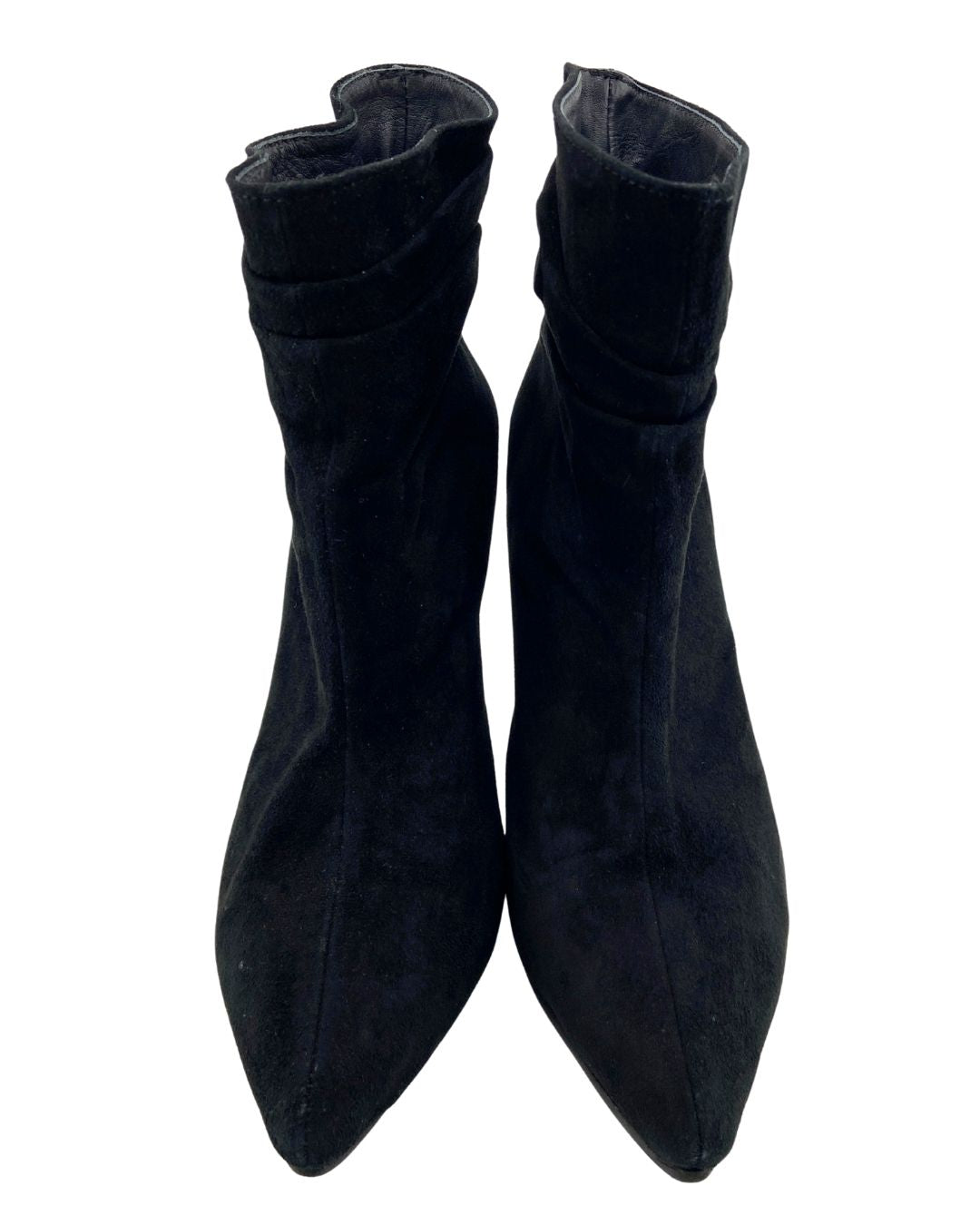 Botines de tacon en cuero