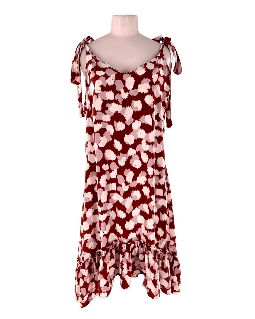 Vestido mini de tiras anudadas