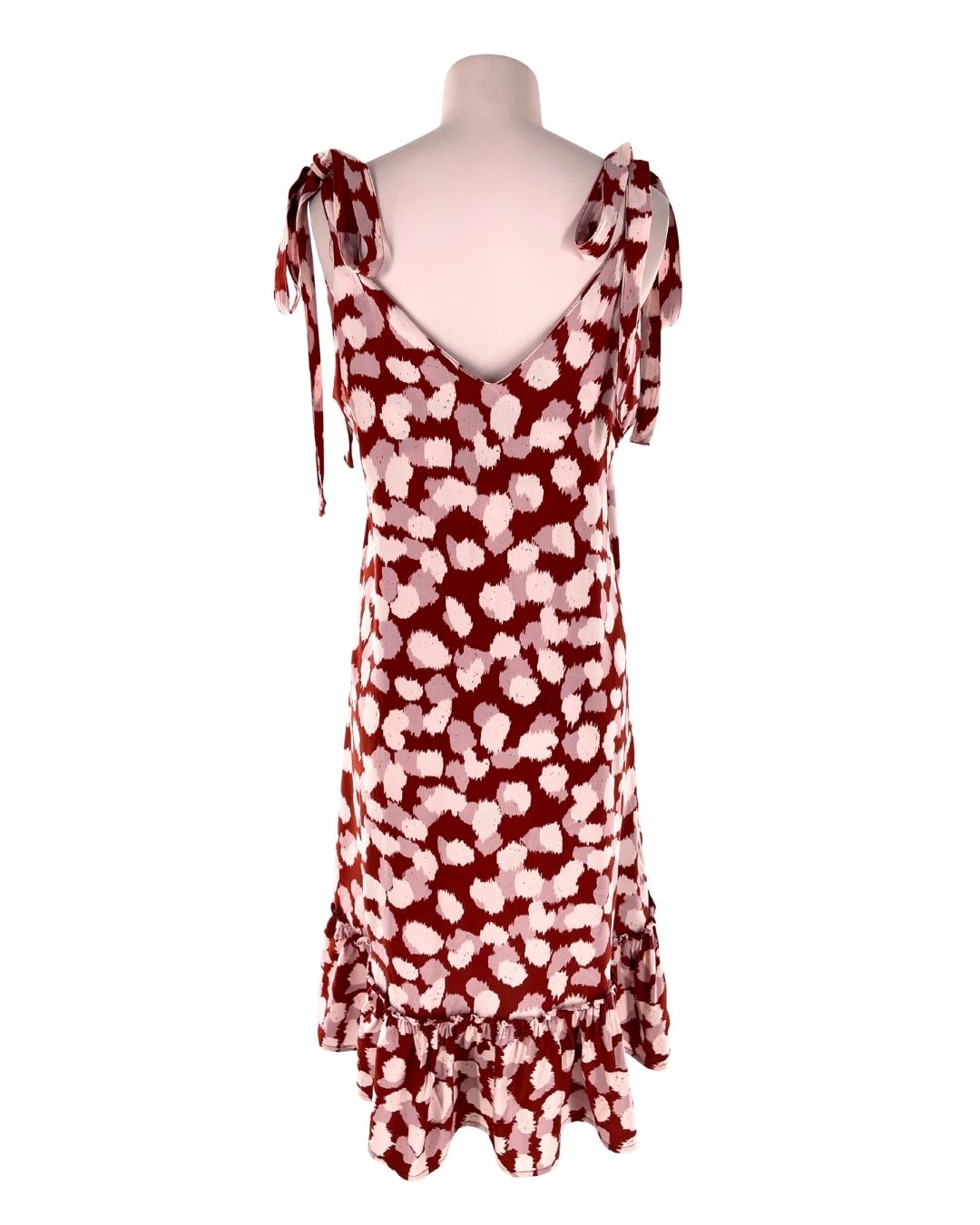 Vestido mini de tiras anudadas