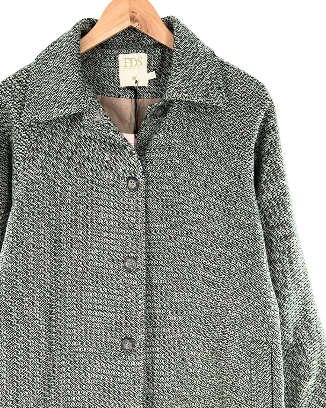 Abrigo long size abotonado