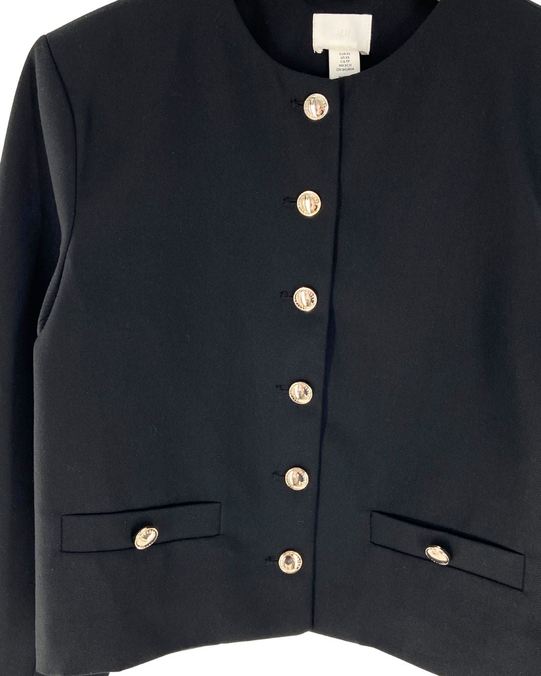 Blazer crop botones