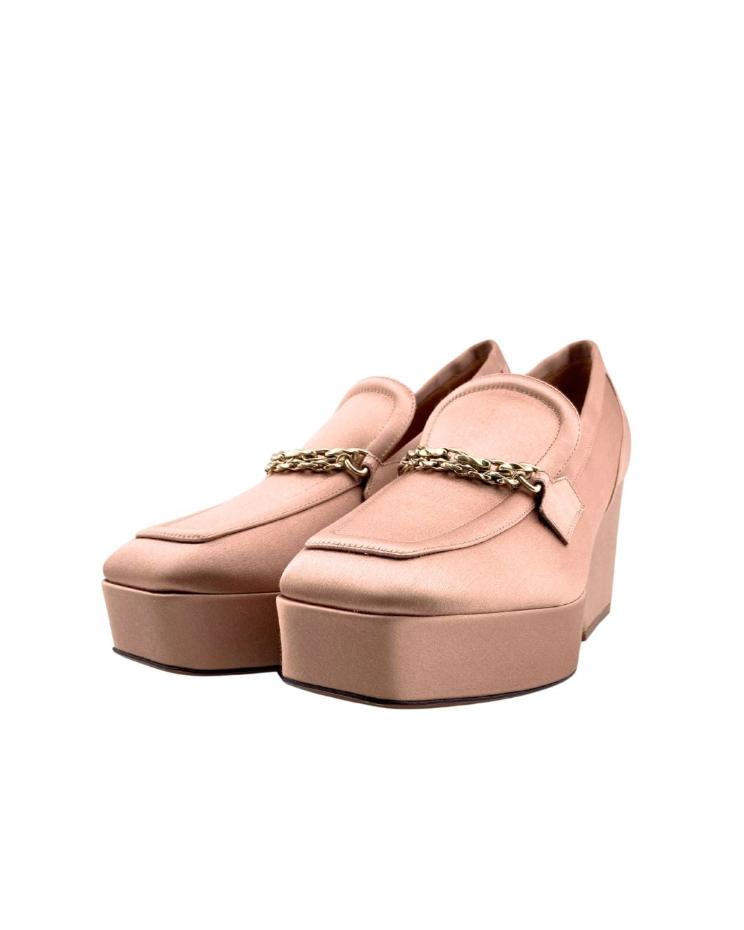 Mocasines satinados tacon