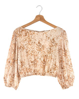 Blusa crop enacuchada en puños