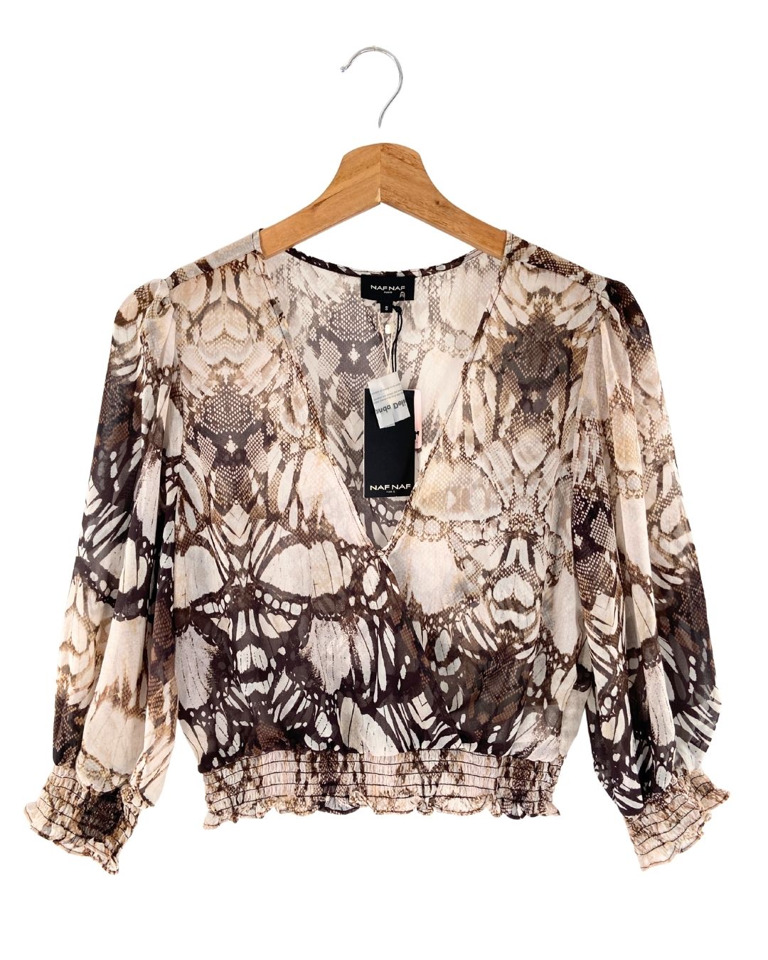 Blusa traslucida encauchada