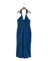 Enterizo en denim wideleg