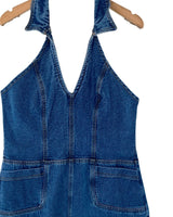 Enterizo en denim wideleg