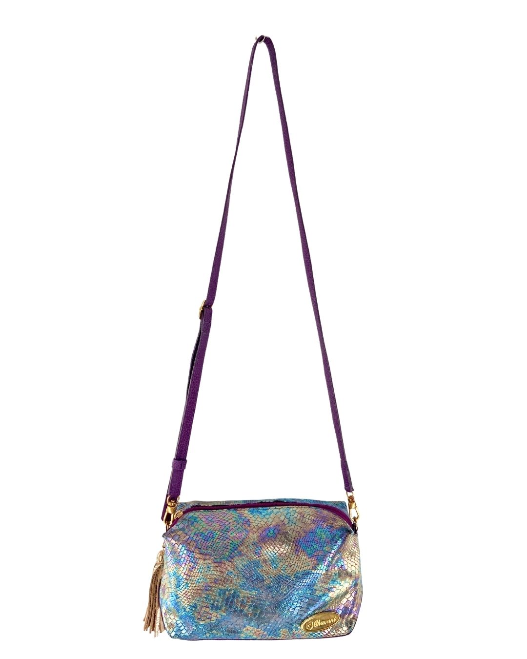 Mini crossbody con cuero