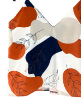 Blusa de tiras anudadas print