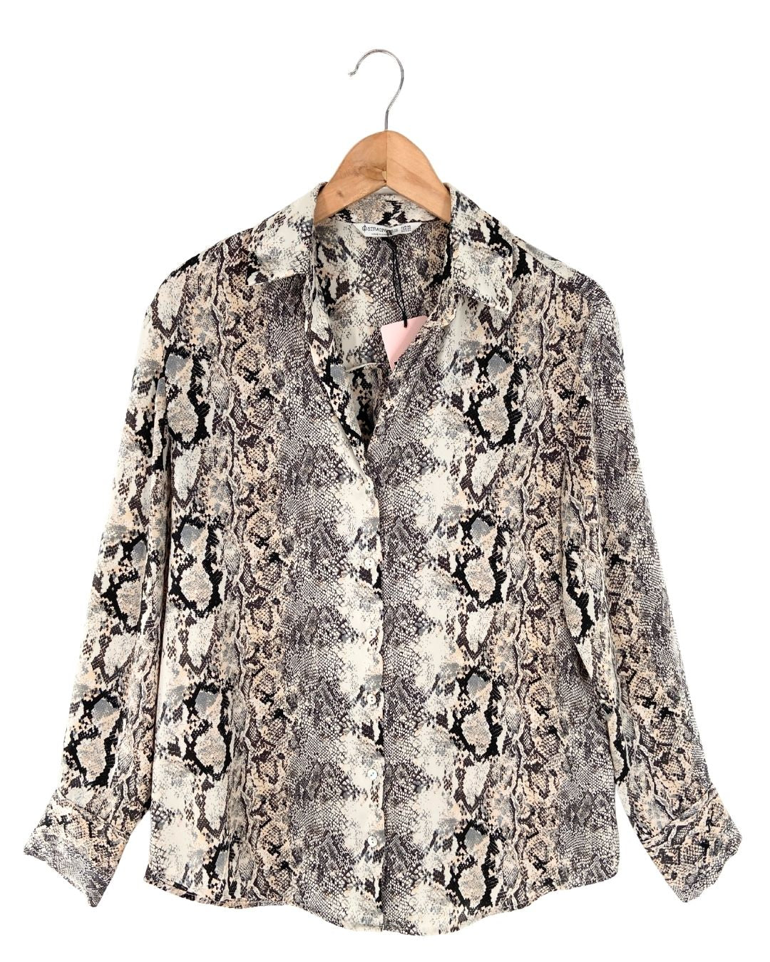 Camisa satinada manga larga