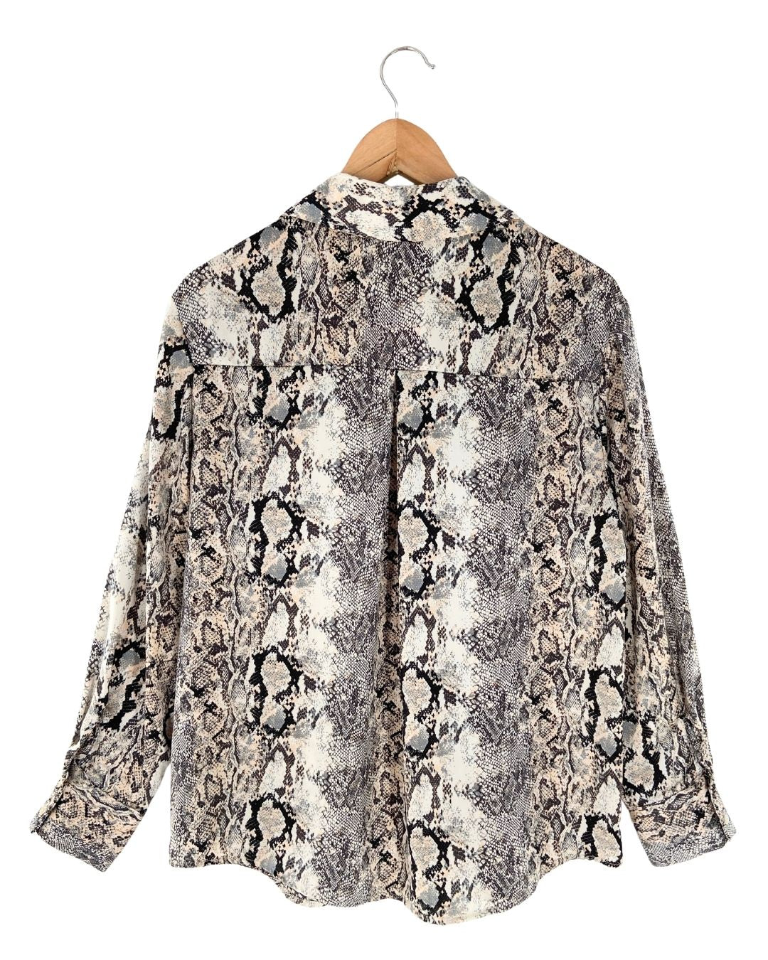 Camisa satinada manga larga