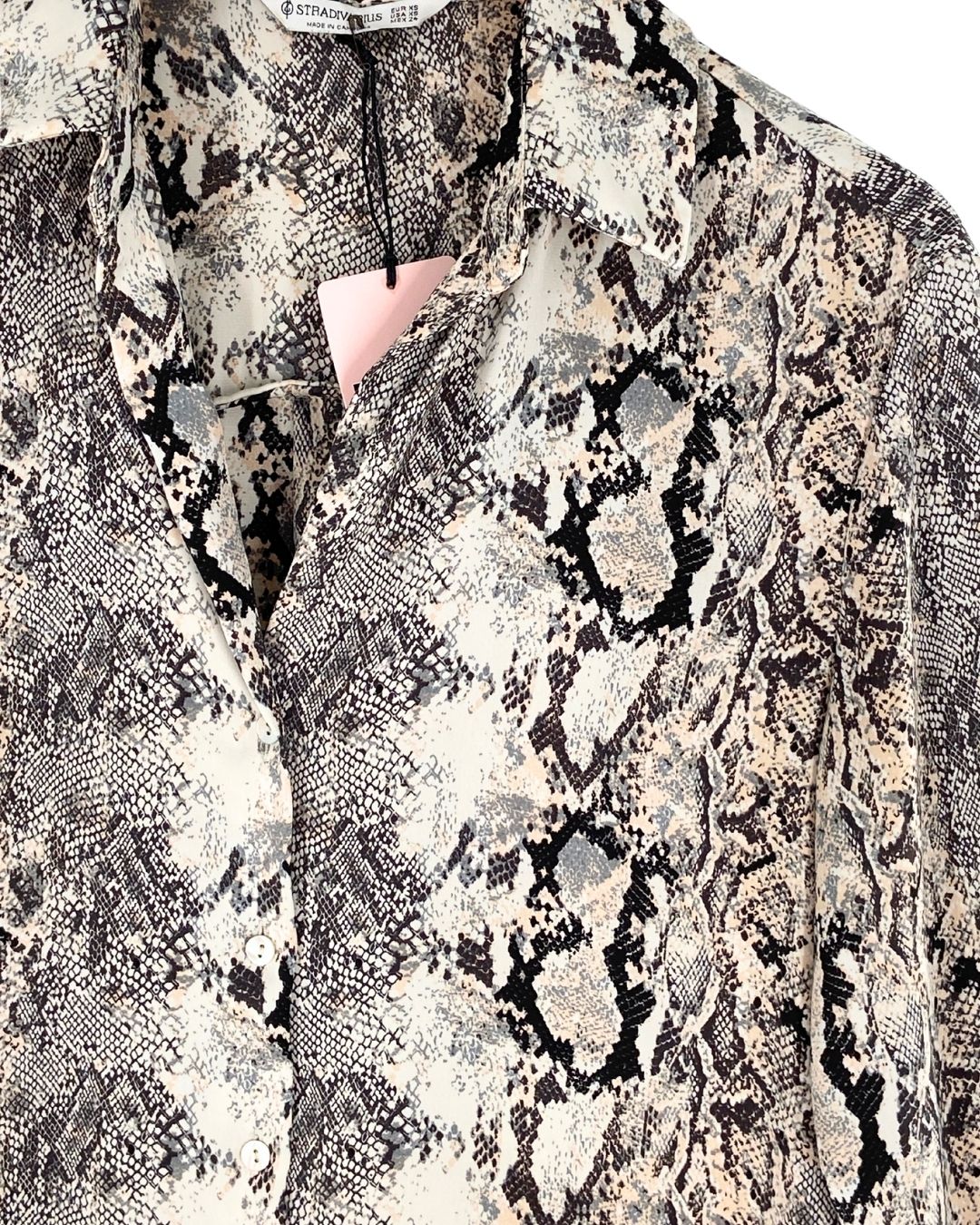 Camisa satinada manga larga