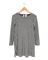 Maxi vestido tejido a cuadros