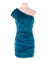 Vestido one shoulder drapeado