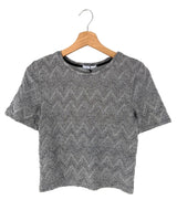 Blusa manga corta con textura