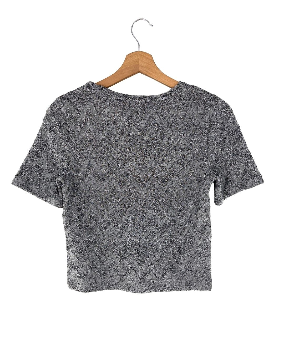 Blusa manga corta con textura