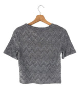 Blusa manga corta con textura