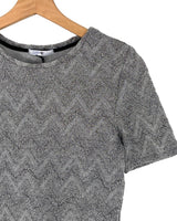 Blusa manga corta con textura