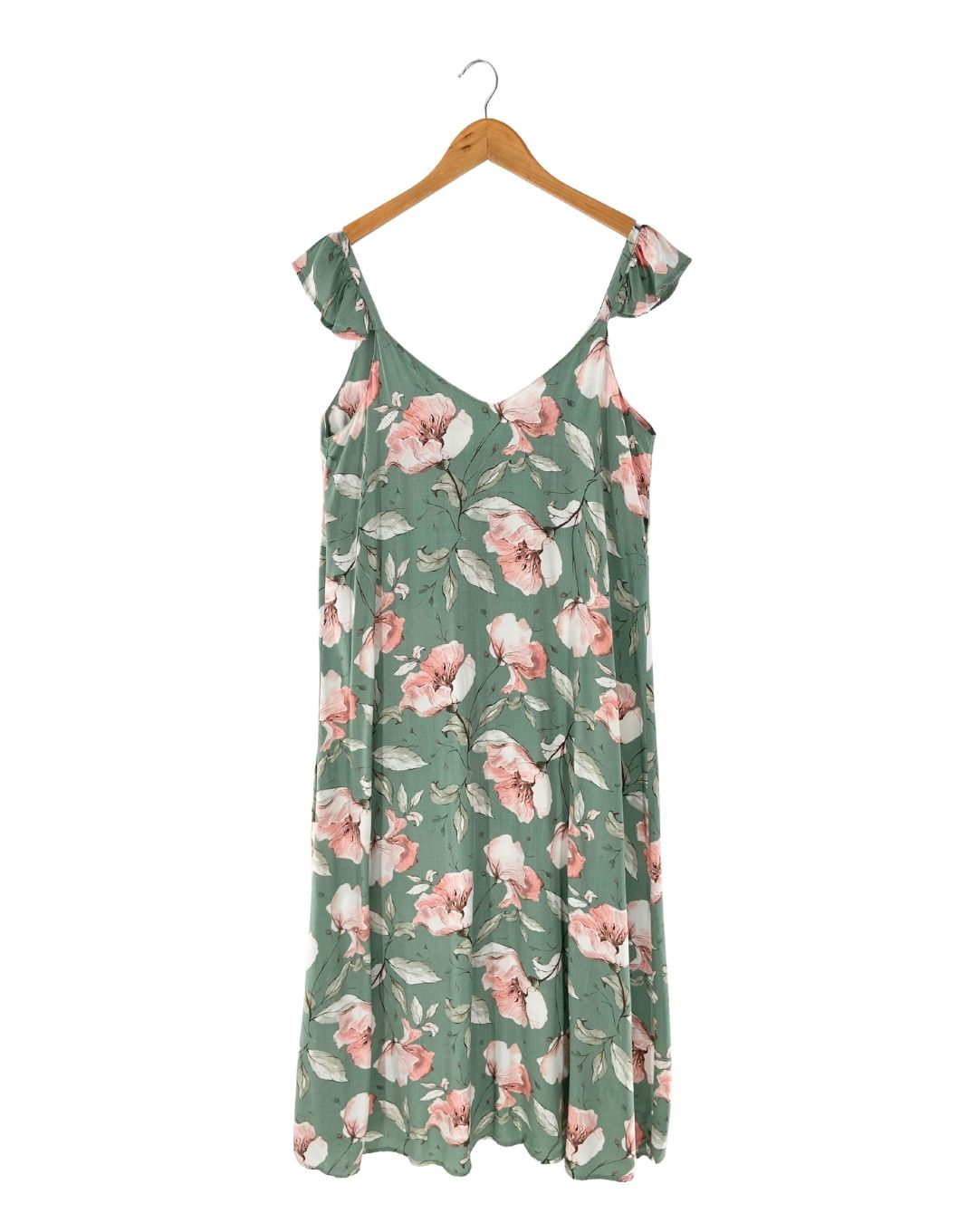 Maxi vestido de tiras vuelos