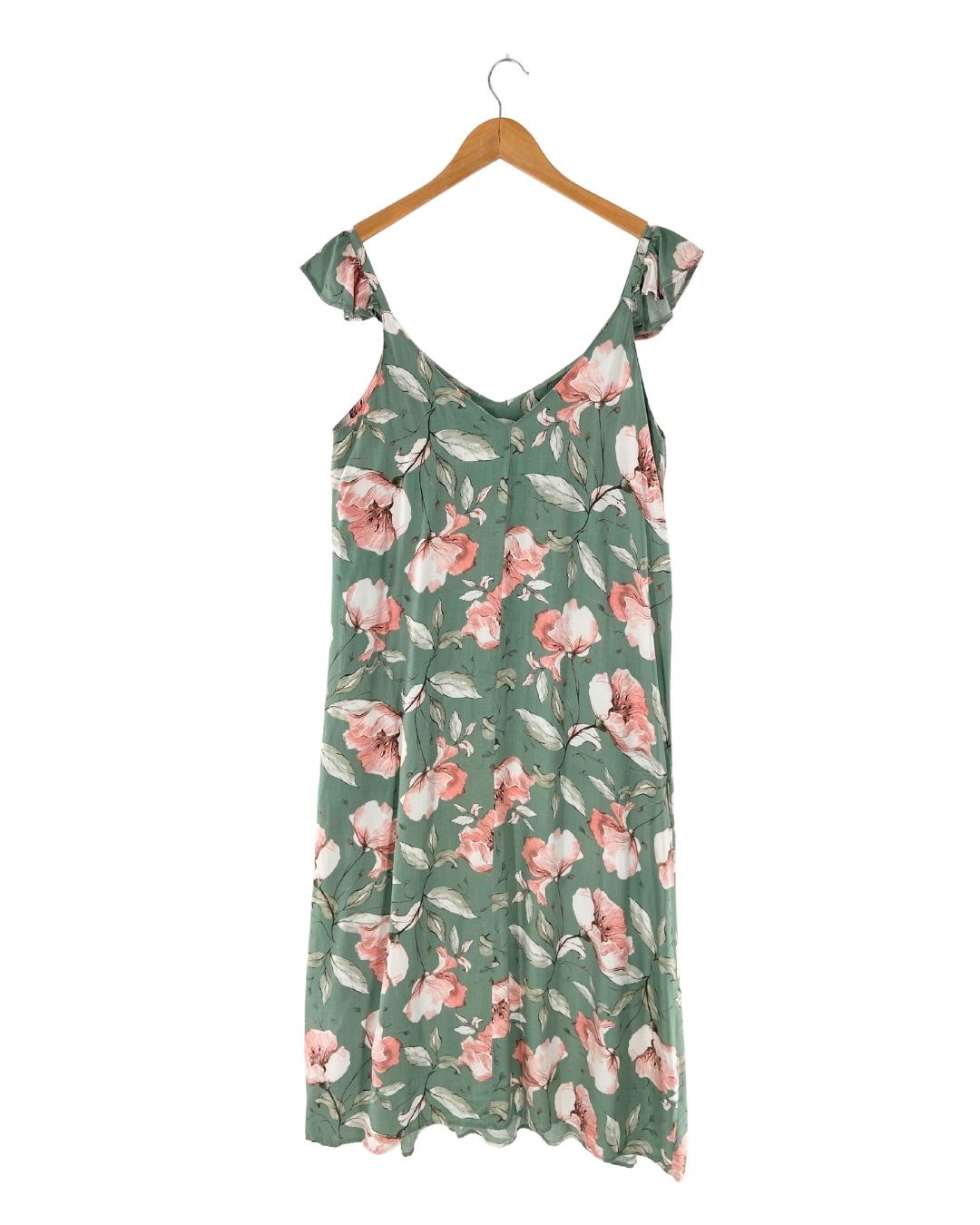 Maxi vestido de tiras vuelos