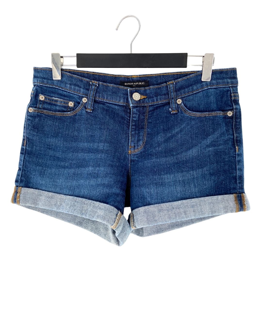 Short mini en denim rigido