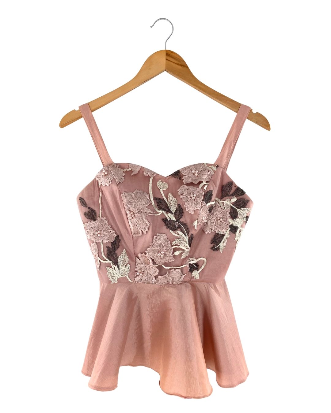 Set de blusa y falda satinado