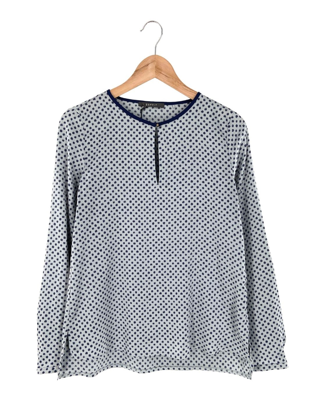 Blusa manga larga satinada