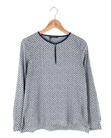 Blusa manga larga satinada