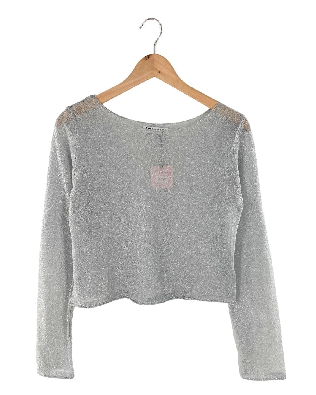 Blusa manga larga traslucida