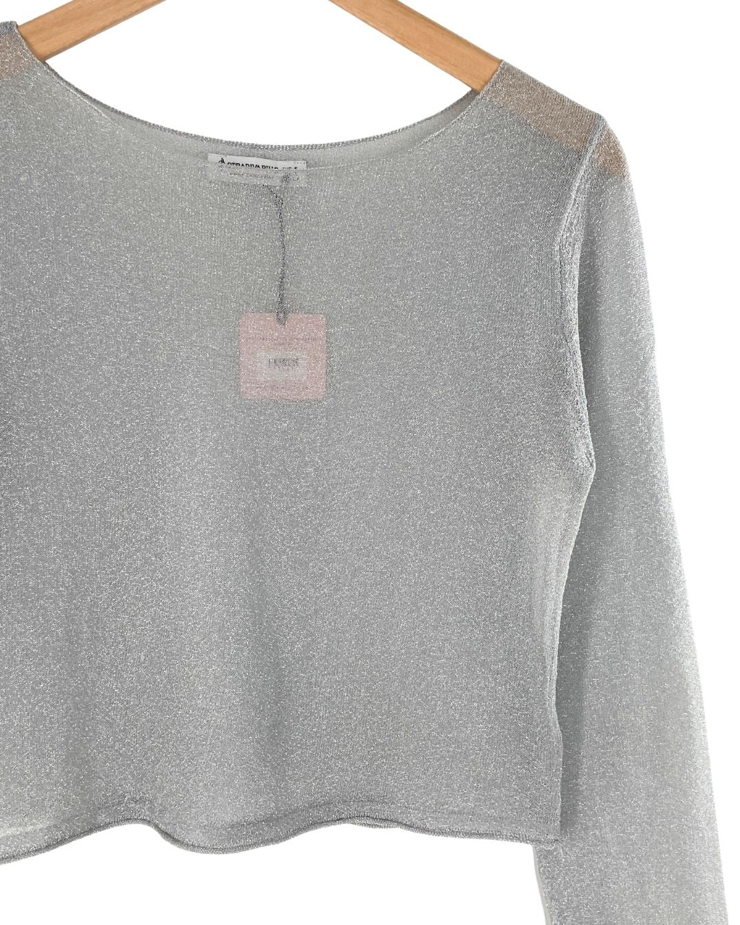 Blusa manga larga traslucida