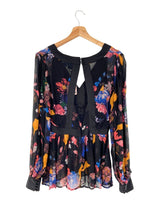 Blusa manga translucidas print