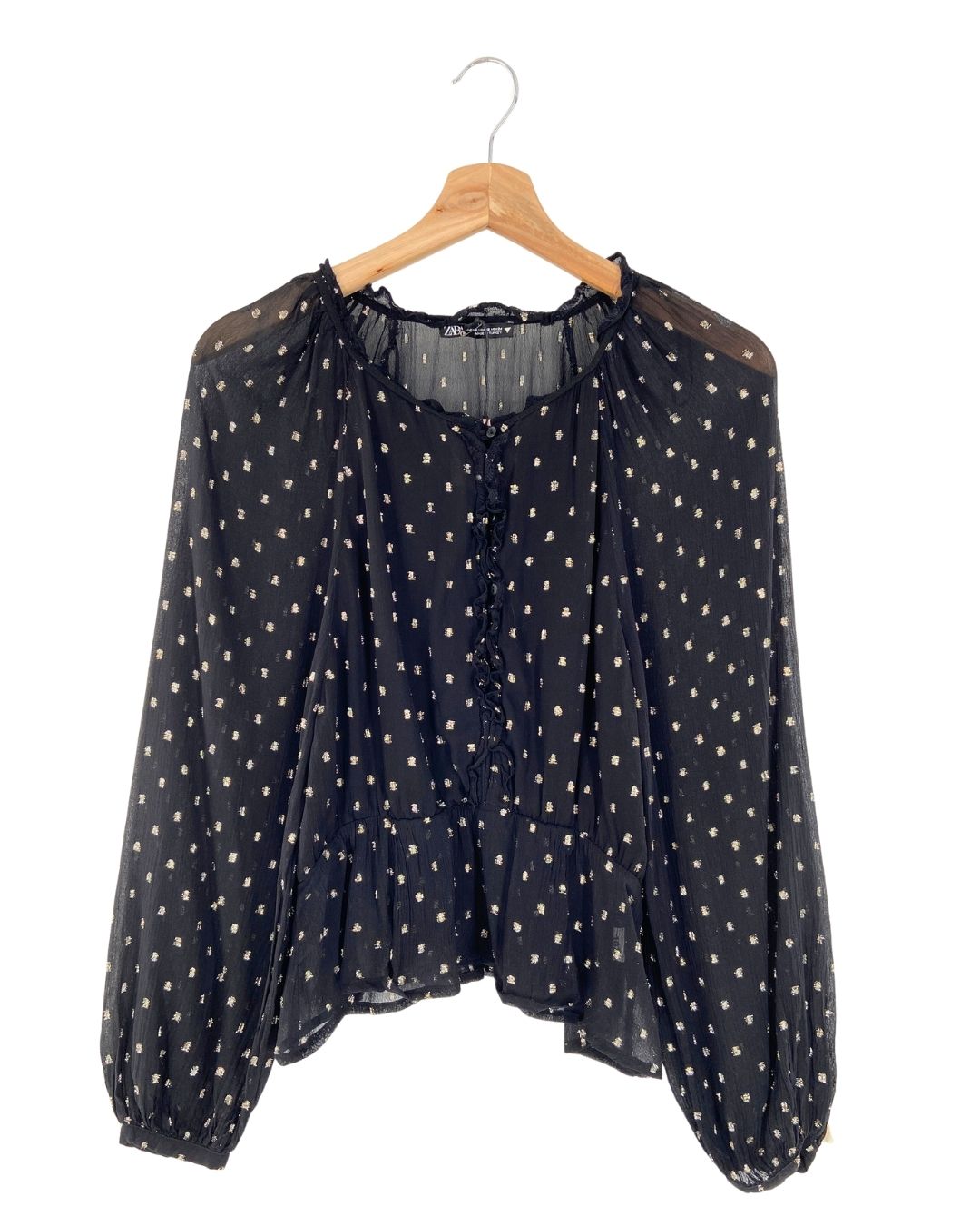 Blusa manga larga plumeti