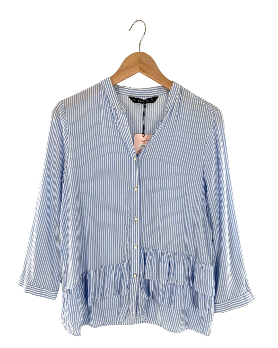 Camisa cuello mao a rayas