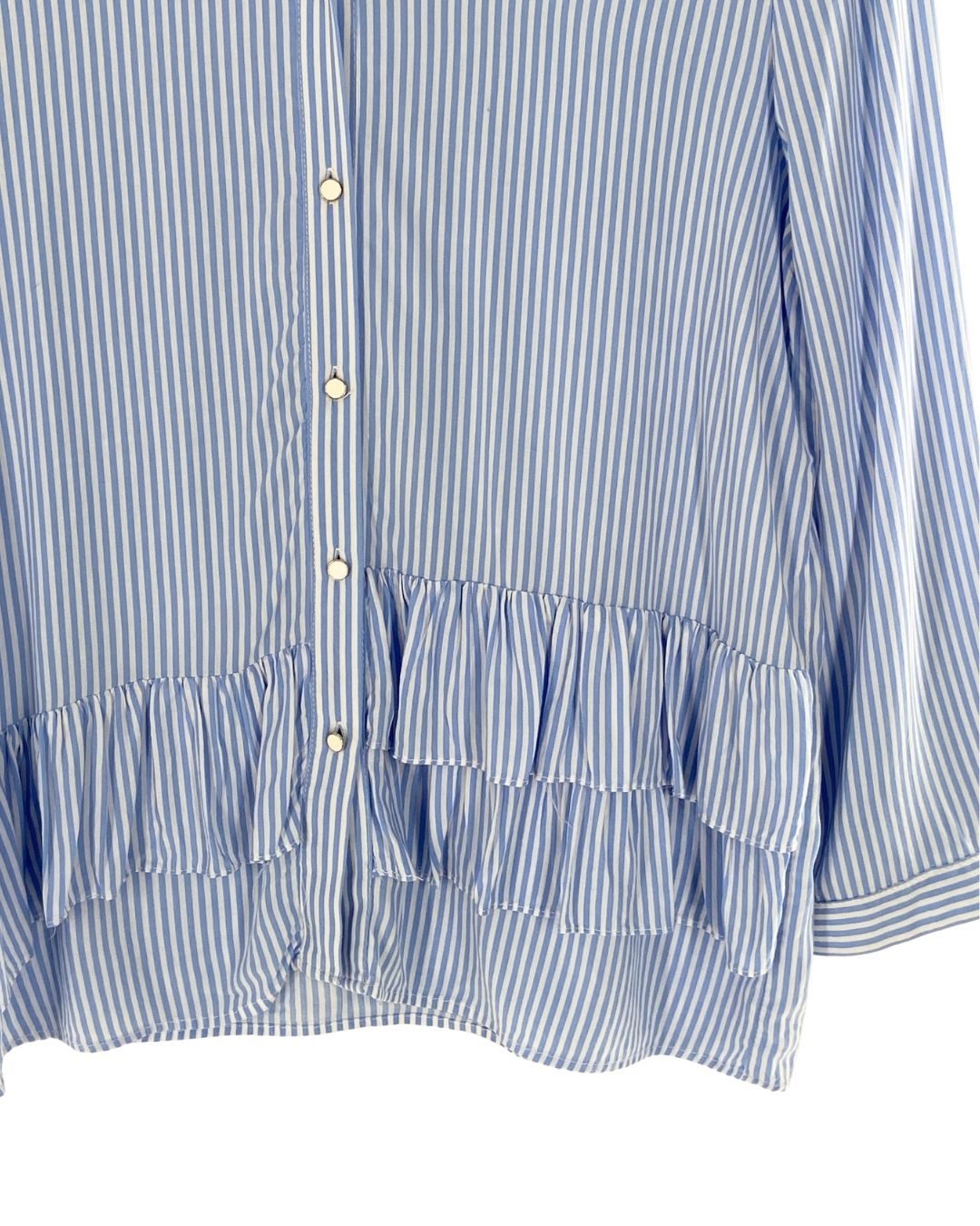 Camisa cuello mao a rayas