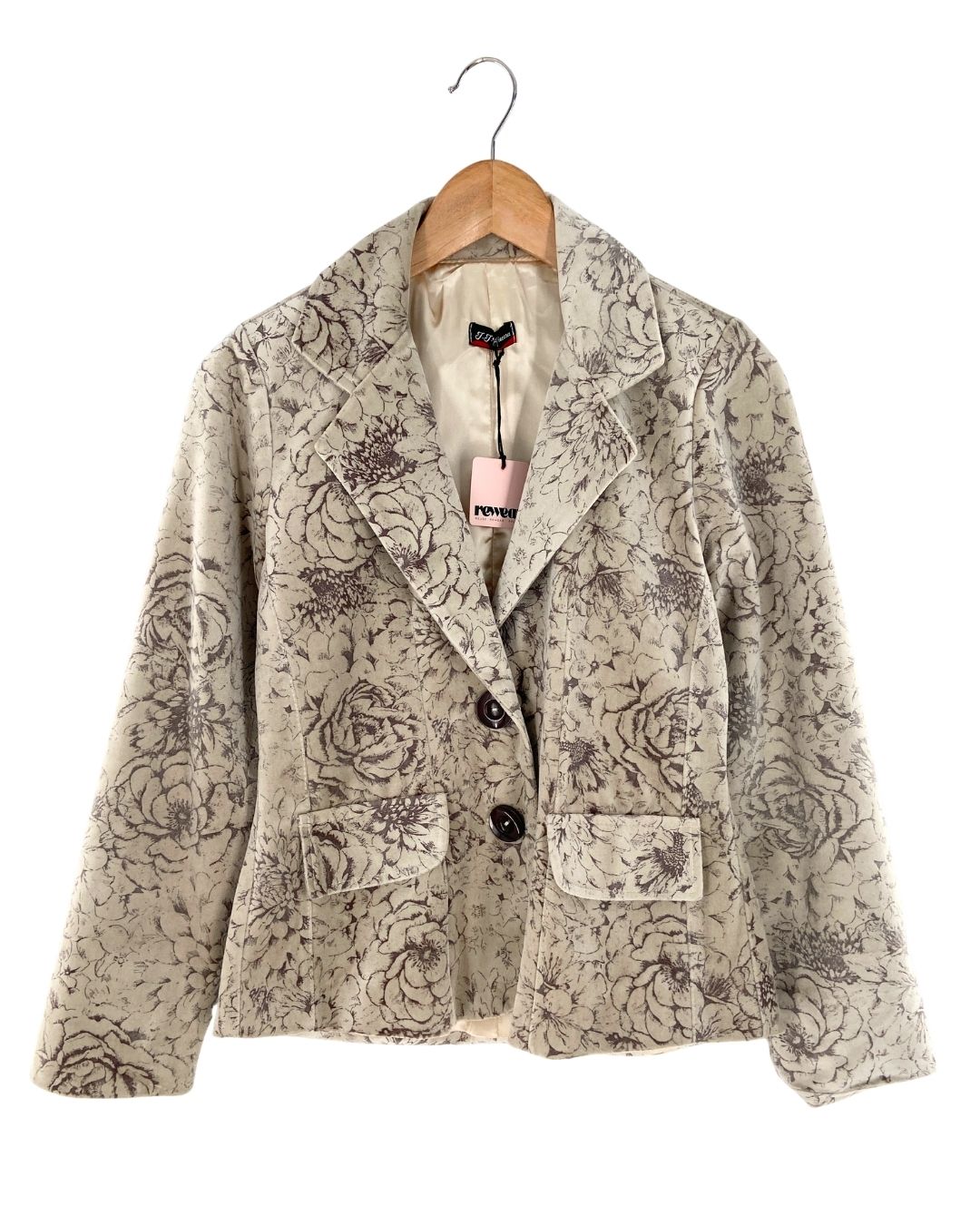 Blazer abotonado en velvet