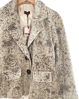 Blazer abotonado en velvet