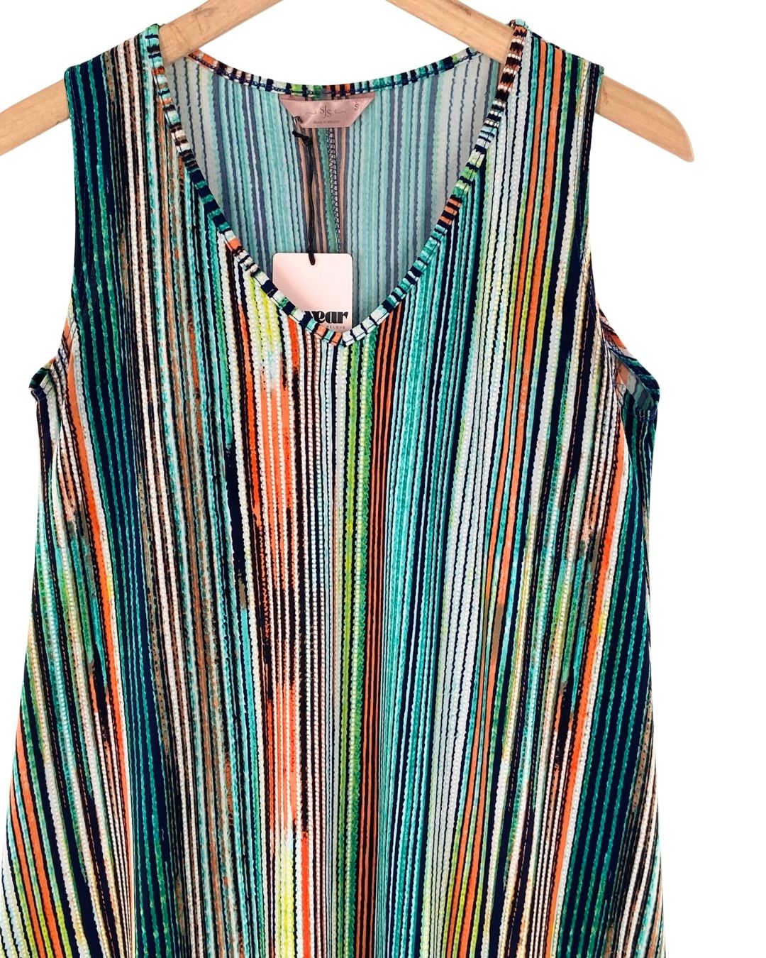 Vestido sleeveless a rayas