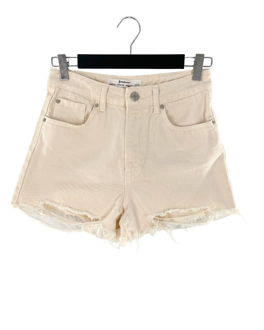 Short mini en denim destroyed