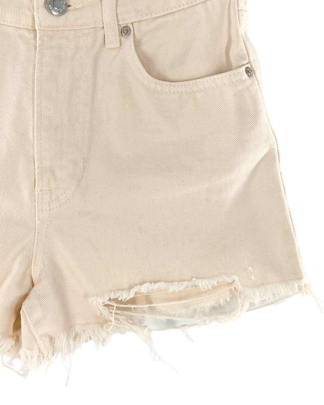 Short mini en denim destroyed