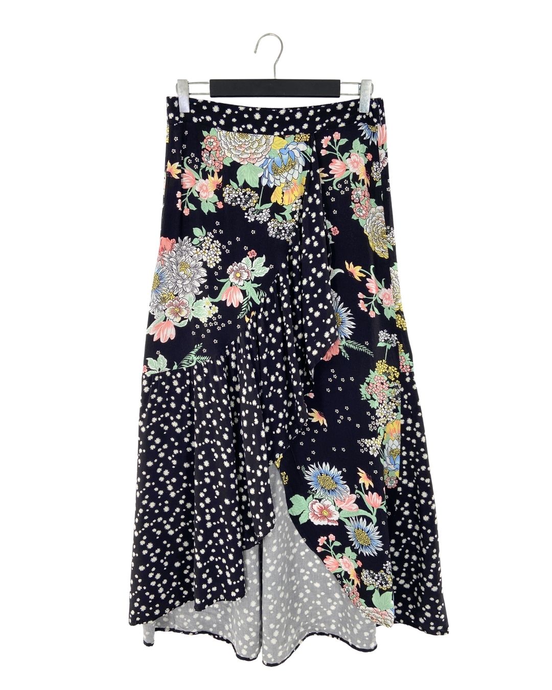 Falda oversize cruzada print