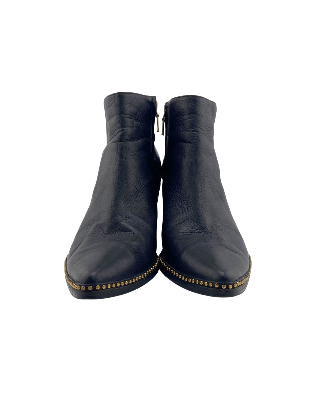 Botines en cuero con taches