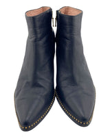 Botines en cuero con taches