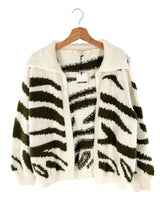 Saco tejido abierto con diseño