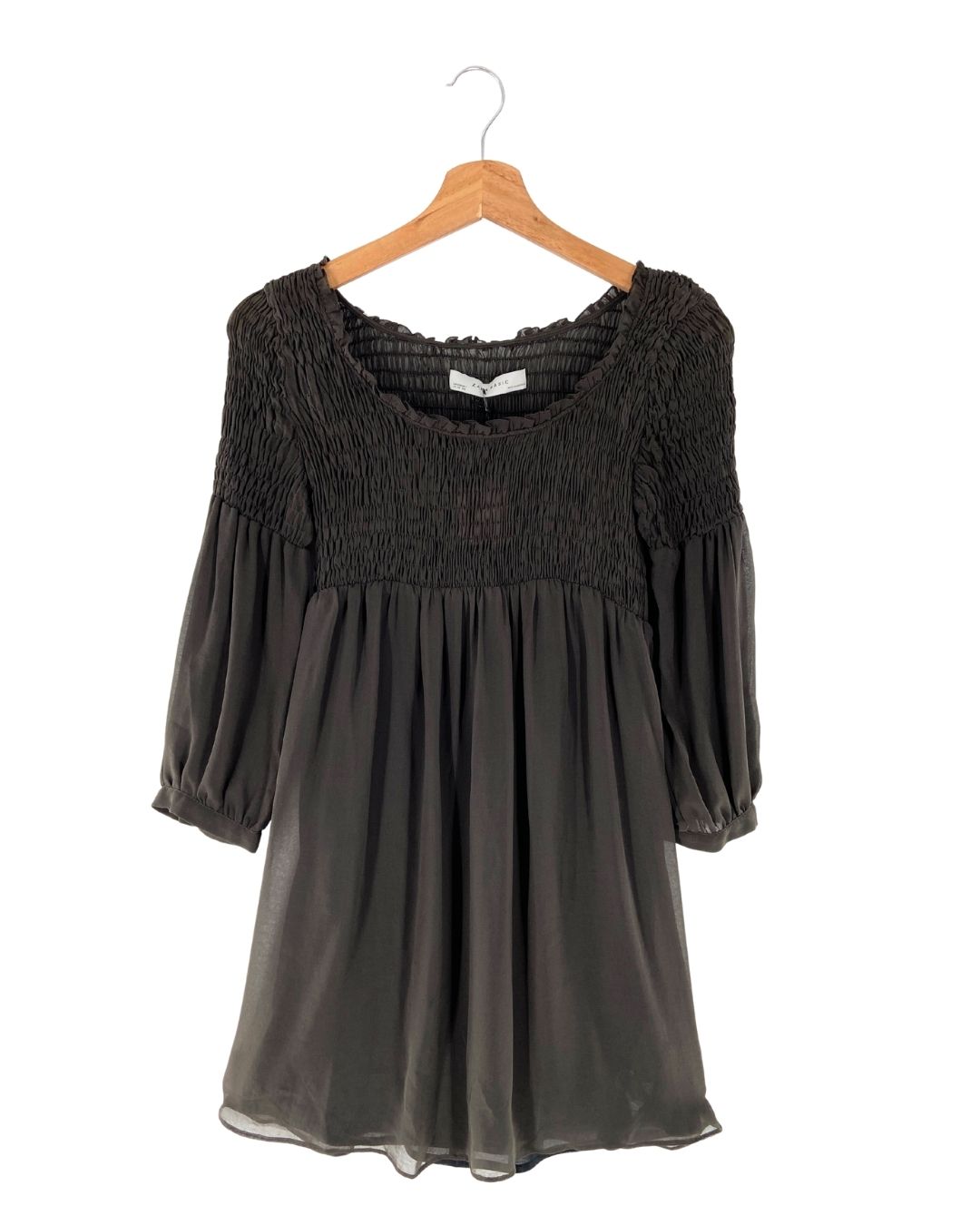 Vestido mini traslucido e