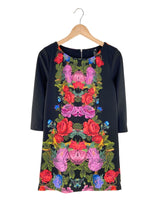 Vestido mini manga larga print