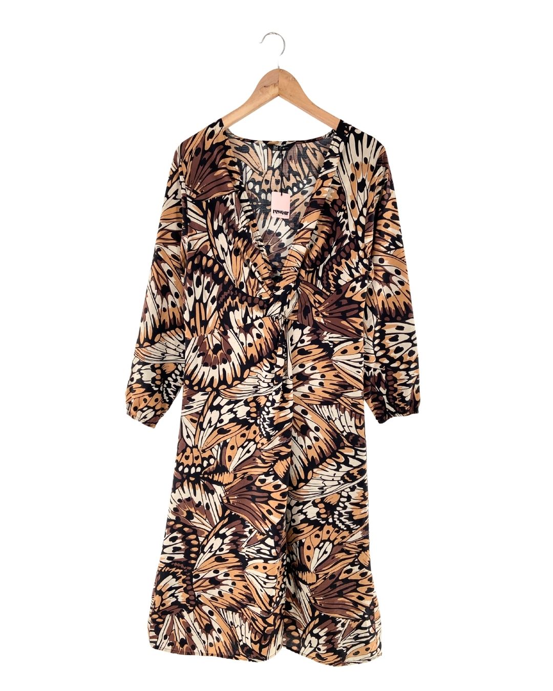 Vestido midi manga larga