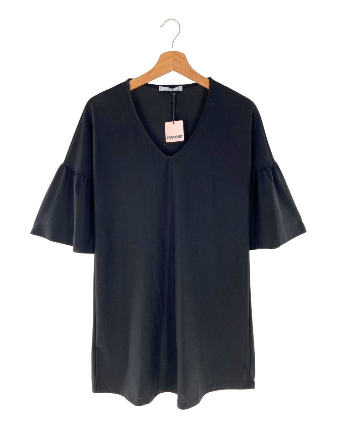 Vestido midi mangas al corte