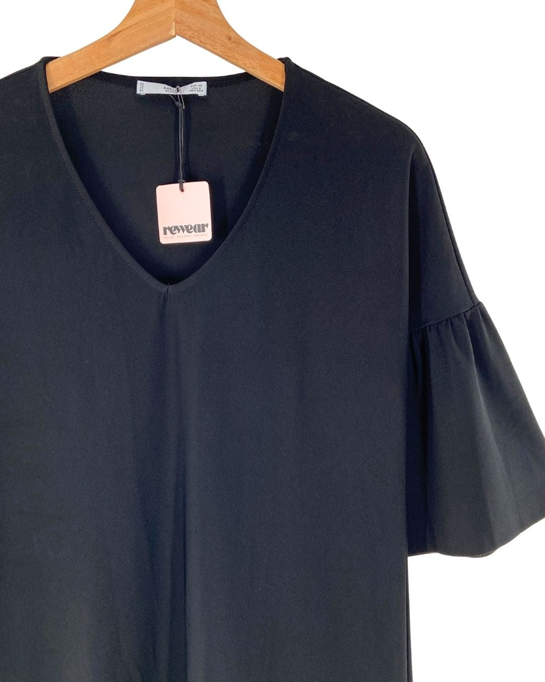 Vestido midi mangas al corte