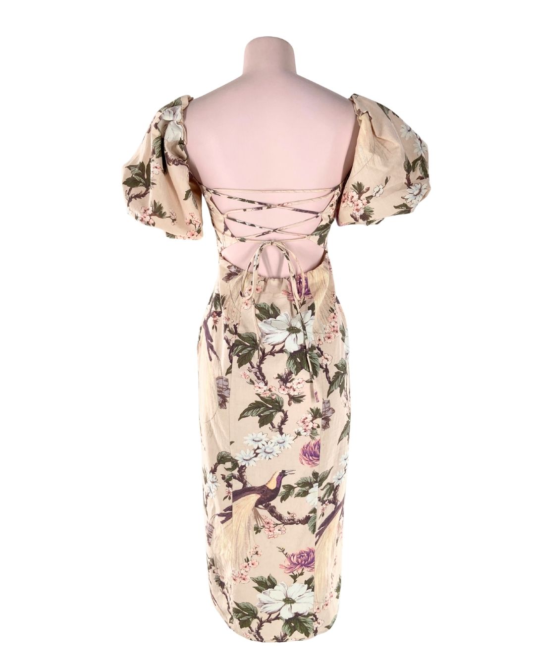 Vestido mangas globo print